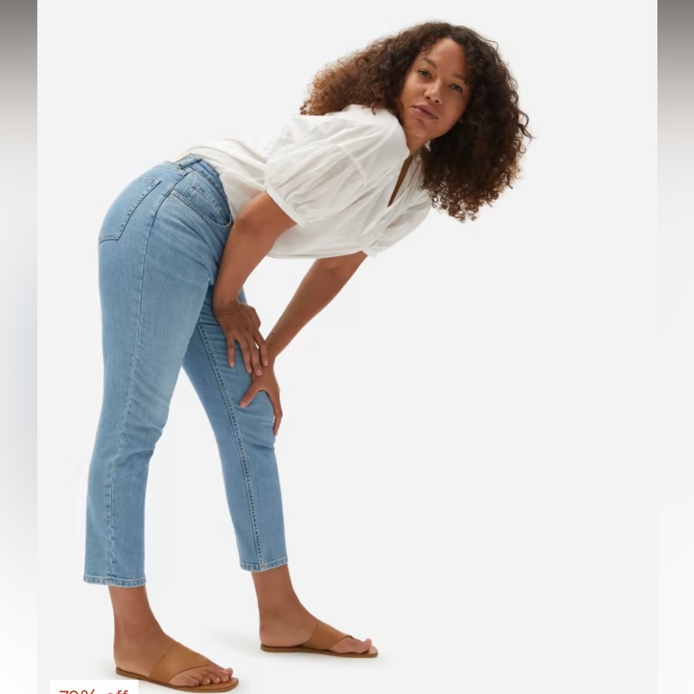 Everlane curvy cheeky Jean size 28 sky blue